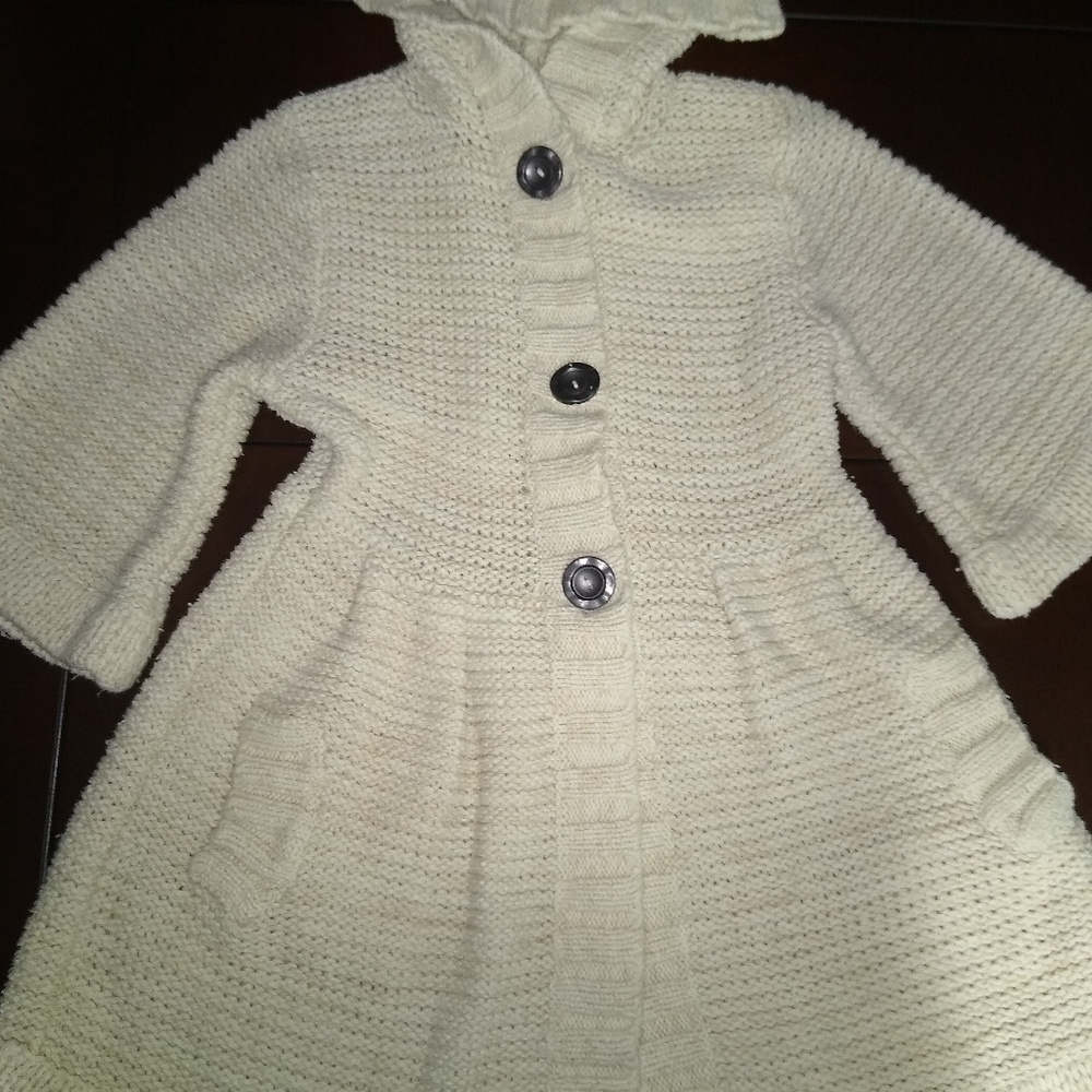 Hooded Knit Sweater szM